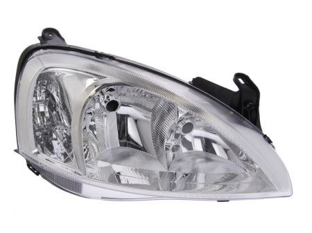 Iluminat auto - Far fata Dreapta potrivit OPEL COMBO TOUR, COMBO/MINIVAN, CORSA C, CORSA C/HATCHBACK pana in 2005 (halogen, H7/W5W, electric, fara motoras, culoare semnalizator: transparent)