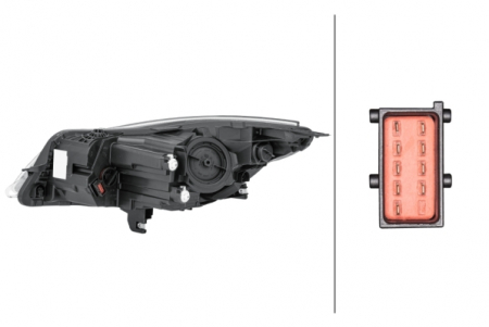 Far fata Dreapta potrivit OPEL INSIGNIA A, INSIGNIA A COUNTRY (halogen, HIR2/PY21W/W21W, electric, cu motor, bec) [3]