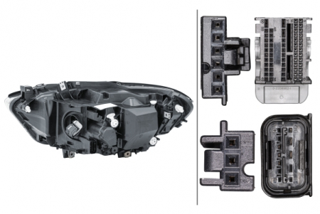 Far fata Dreapta potrivit BMW 1 (F20), 1 (F21) dupa 2010 (LED, LED, cu motor, culoare semnalizator: transparent) [1]