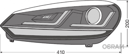 Far fata Dreapta/Stanga (xenon, D8S/LED, culoare insert: cromat, culoare semnalizator: galben) potrivit VW GOLF VI potrivit VW [1]