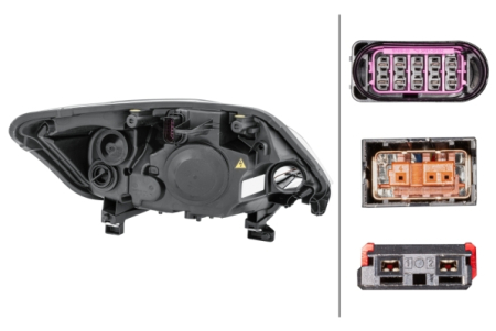 Far fata Stanga potrivit FORD KUGA I pana in 2012 (bi-xenon, D1S/H21W/H7/W5W, electric, cu motor, bec) [3]