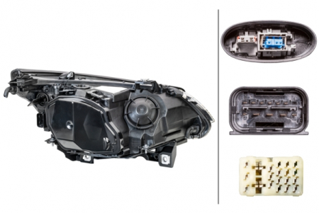 Far fata Stanga (bi-xenon, D1S/H3/H8/PY21W, electric, cu motor, bec, culoare insert: cromat, culoare semnalizator: transparent) potrivit BMW 5 (E60), 5 (E61) [1]