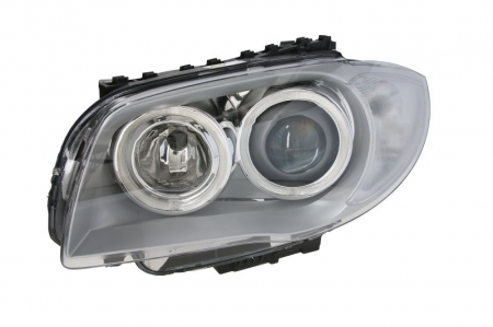 Iluminat auto - Far fata Stanga potrivit BMW 1 (E87) 2006-2007 (bi-xenon, D1S/H7, electric, cu motor, pentru invertorul de tip 6G, culoare insert: cromat, culoare semnalizator: transparent)