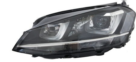 Far fata Stanga potrivit VW GOLF ALLTRACK VII, GOLF SPORTSVAN VII, GOLF VII (bi-xenon, D3S/H7, electric, cu motor, culoare insert: negru, culoare semnalizator: transparent) [2]