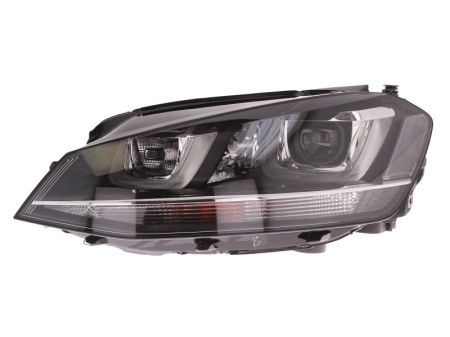 Iluminat auto - Far fata Stanga (bi-xenon, D3S/H7, electric, cu motor, culoare insert: negru, culoare semnalizator: transparent) potrivit VW GOLF ALLTRACK VII, GOLF SPORTSVAN VII, GOLF VII