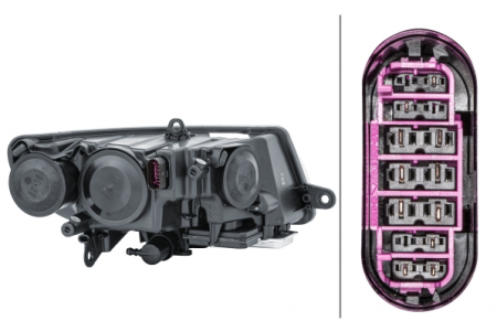Far fata Stanga (bi-xenon/halogen, D1S/H3/W16W/W5W, electric, cu motor, culoare insert: cromat) potrivit SKODA SUPERB II -06.13 [3]
