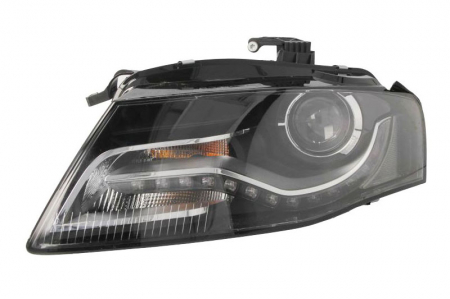 Faruri - Far fata Stanga potrivit AUDI A4 ALLROAD B8, A4 B8 (bi-xenon/xenon, D3S/LED, electric, cu motor, culoare insert: negru)
