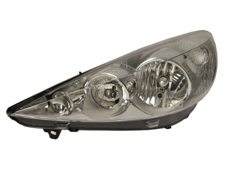 Far fata stanga (H1/H7, electric, cu motor, culoare interior: cromat, culoare semnalizator: alb) potrivit PEUGEOT 206+ [0]