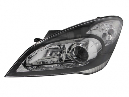 Far fata stanga (H1/H7, electric, fara motoras, culoare interior: cromat, culoare semnalizator: transparent) potrivit KIA CEE'D [0]