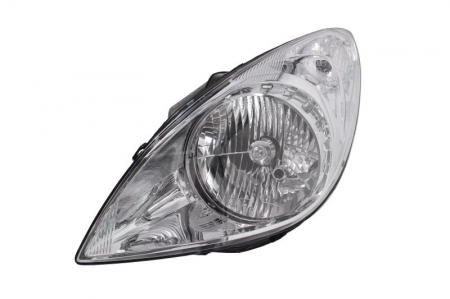 Far fata stanga (H4, electric, cu motor, culoare interior: argintiu, culoare semnalizator: galben) potrivit HYUNDAI I20 I [0]