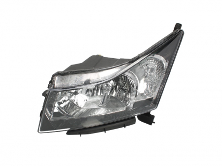 Far fata stanga (H4, electric, cu motor, culoare interior: cromat, culoare semnalizator: transparent) potrivit CHEVROLET CRUZE [0]
