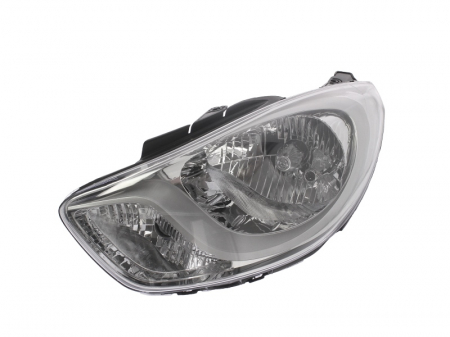 Far fata stanga (H4, electric, cu motor, culoare interior: cromat, culoare semnalizator: transparent) potrivit HYUNDAI I10 I [0]