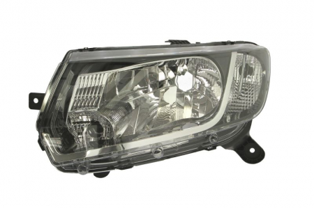 Iluminat auto - Far fata Stanga potrivit DACIA LOGAN II, LOGAN MCV II, SANDERO II; RENAULT LOGAN/STEPWAY II, SANDERO/STEPWAY II (H4, electric, fara motoras, culoare insertie: negru)