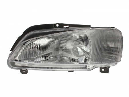 Far fata stanga (H4, electric, fara motoras, culoare interior: argintiu, culoare semnalizator: alb) potrivit PEUGEOT 106 II [0]