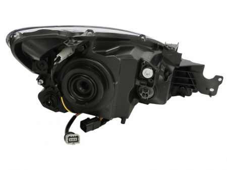 Far fata stanga (H4, electric, fara motoras, culoare interior: cromat, culoare semnalizator: galben) potrivit MITSUBISHI LANCER VII 01.04-12.08 [1]