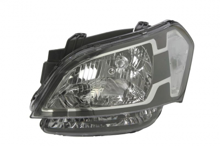 Far fata stanga potrivit KIA SOUL I (H4, electric, fara motoras, culoare interior: cromat, culoare semnalizator: transparent) [0]