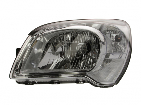 Iluminat auto - Far fata Stanga (H4, electric, manual, fara motoras, culoare insert: cromat, culoare semnalizator: alb) potrivit KIA SPORTAGE II -10.10