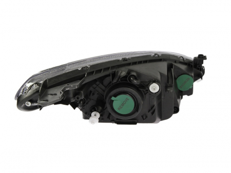 Far fata stanga (H4, electric, manual, fara motoras, culoare interior: cromat, culoare semnalizator: transparent) potrivit MAZDA 2 -06.15 [1]