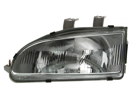 Far fata Stanga (H4, manual, fara motoras, culoare insert: argintiu) potrivit HONDA CIVIC V [0]