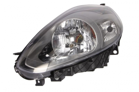 Far fata stanga (H4/P21W/W21W, electric, cu motor, culoare interior: negru) potrivit ABARTH PUNTO, PUNTO EVO; FIAT PUNTO, PUNTO EVO, PUNTO EVO/HATCHBACK [0]