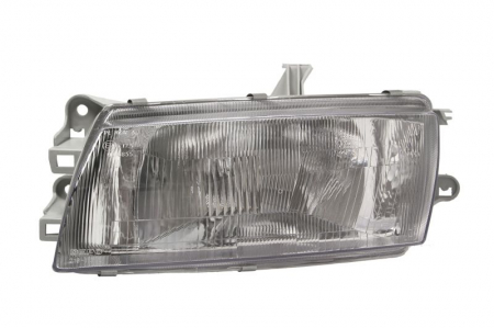 Faruri - Far fata Stanga potrivit MAZDA 323 C V, 323 F V, 323 P V, 323 S V 1994-1998 (H4/W5W, electric, manual, fara motoras, culoare insert: cromat)