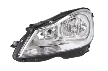 Far fata stanga (H7, electric, cu motor, culoare interior: cromat, culoare semnalizator: transparent) potrivit MERCEDES C (C204), C T-MODEL (S204), C (W204) [0]