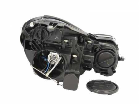 Far fata stanga potrivit MERCEDES E T-MODEL (S211), E (VF211), E (W211) 2002-2009 (H7, electric, cu motor, culoare interior: cromat, culoare semnalizator: transparent) [1]
