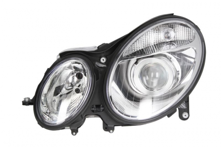 Iluminat auto - Far fata stanga (H7, electric, cu motor, culoare interior: cromat, culoare semnalizator: transparent) potrivit MERCEDES E T-MODEL (S211), E (VF211), E (W211)