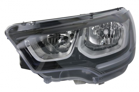Far fata Stanga (H7/H7, electric, cu motor, culoare insert: negru) potrivit CITROEN C4 II [0]