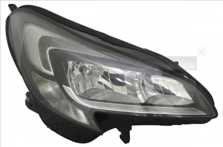 Far fata Stanga (H7/H7/LED, electric, cu motor, culoare insert: cromat) potrivit OPEL CORSA E, CORSA E/HATCHBACK
