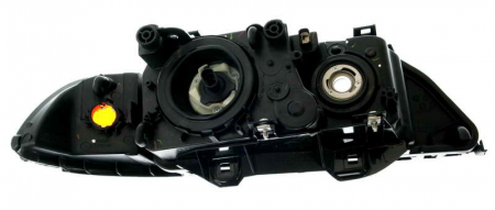 Far fata Stanga (H7/HB3, electric, cu motor, culoare insert: negru, culoare semnalizator: galben) potrivit BMW 5 (E39) [2]