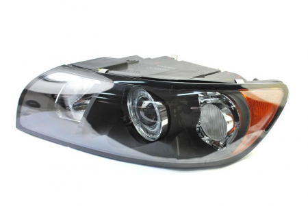 Far fata stanga (H7/HB3, electric, cu motor, culoare interior: negru, culoare semnalizator: galben) potrivit VOLVO S40 II, V50