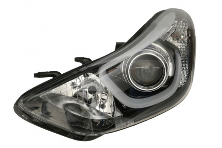 Faruri - Far fata Stanga potrivit HYUNDAI ELANTRA V (H7/HB3/LED/PY21W, electric, fara motoras, culoare insert: cromat, culoare semnalizator: transparent)