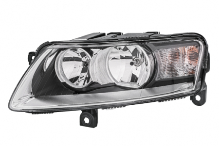 Piese Auto - Far fata Stanga (halogen, H1/H7/PY21W/W5W, electric, cu motor, bec, culoare insert: cromat, culoare semnalizator: alb) potrivit AUDI A6 ALLROAD C6, A6 C6