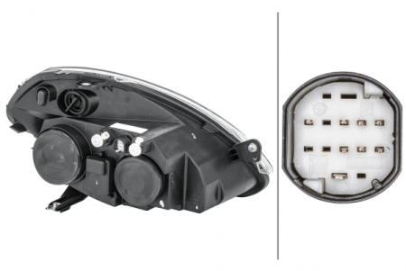 Far fata Stanga potrivit LANCIA YPSILON pana in 2006 (halogen, H3/H7/PY21W/W5W, cu motor, culoare semnalizator: alb) [1]