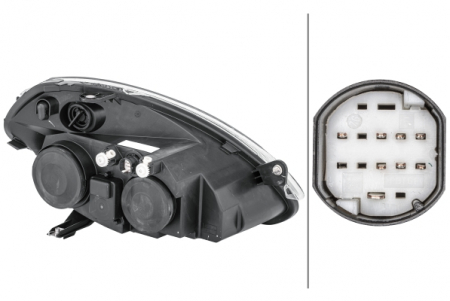 Far fata Stanga (halogen, H3/H7/PY21W/W5W, electric, cu motor, culoare insert: argintiu, culoare semnalizator: alb) potrivit LANCIA YPSILON [1]