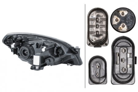 Far fata Stanga (halogen, H4/PY21W/W21, electric, cu motor, culoare insert: cromat) potrivit SKODA CITIGO, E-CITIGO 10.11-03.17 [1]