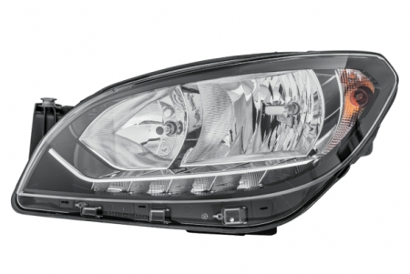 Iluminat auto - Far fata Stanga (halogen, H7/H7/LED/P21W, electric, cu motor, bec, culoare insert: cromat) potrivit SKODA CITIGO, E-CITIGO 10.11-