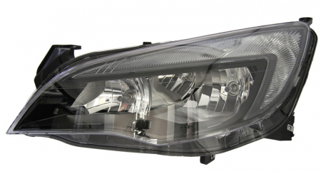 Far fata Stanga (halogen, H7/H7/W21, electric, cu motor, bec, culoare insert: negru) potrivit OPEL ASTRA J, ASTRA J GTC -06.15 [0]