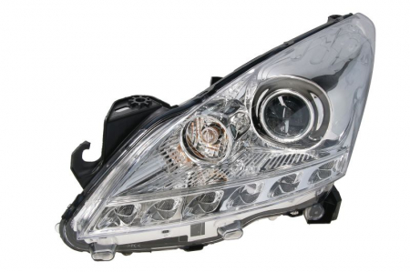 Far fata Stanga potrivit PEUGEOT 3008 pana in 2013 (halogen, H9, electric, cu motor, culoare insertie: gri, culoare semnalizator: transparent) [0]