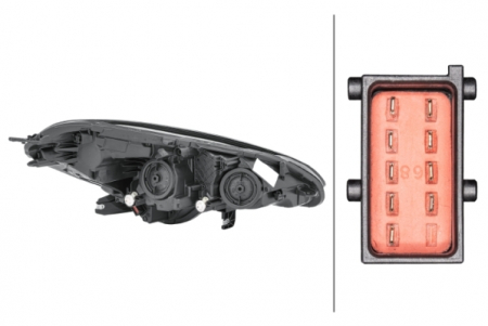 Far fata Stanga potrivit OPEL CORSA E, CORSA E/HATCHBACK (halogen/LED, H7/H7/LED/PSY24W, electric, cu motor) [1]