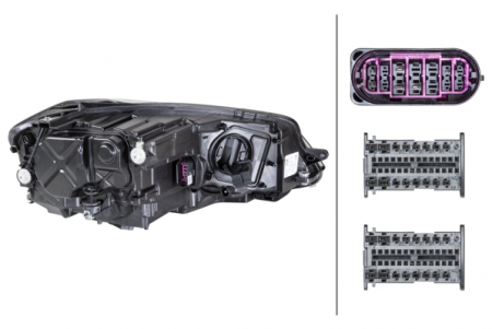 Far fata Stanga potrivit VW GOLF VII (LED, LED, cu motor, culoare insert: negru) [3]