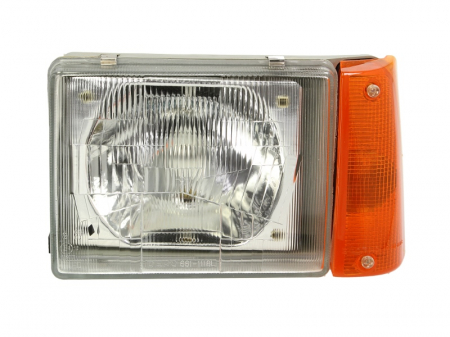 Iluminat auto - Far fata stanga (R2, electric, hidraulic, fara motoras, culoare semnalizator: galben) potrivit FIAT PANDA, PANDA/HATCHBACK 01.86-12.03