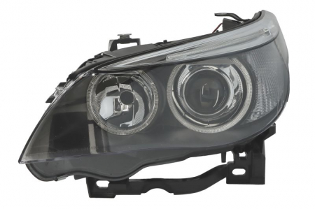 Faruri - Far fata Stanga potrivit BMW 5 (E60), 5 (E61) (xenon, D2S/H7/LED/W5W, electric, cu motor, culoare insert: negru)