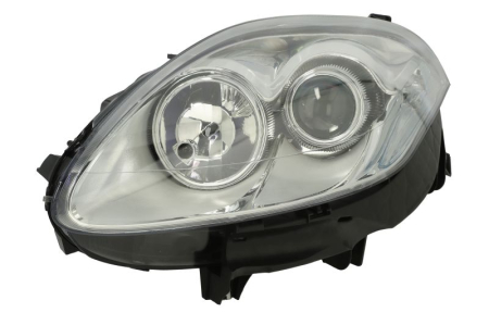 Iluminat auto - Far Stanga (2*H1/PY24W/W5W, electric, cu motor, cadru negru, culoare insert: cromat) potrivit FIAT BRAVO II 2006-2014