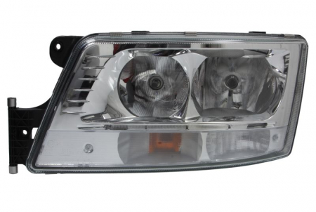 Piese Auto - Far stanga (2*H7/2*LED/PY21W, electric, cu motor, cu lumina de zi, culoare insert: crom platinat, culoare indicator: transparent) potrivit MAN TGX I 09.16-09.21