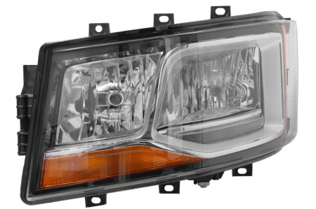 Far stanga (2*H7/H21W/LED, electric, cu motor, cu lumina de zi, culoare insert: crom platinat) potrivit SCANIA G II, L, P II, R II, S 06.17- [0]