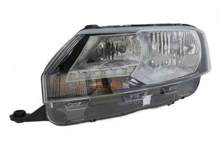 Piese Auto - Far stanga 2*H7/LED, electric, cu motoras, cu DRL SKODA RAPID