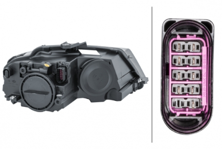 Far stanga (2*H7, reglaj electric, cu motoras, cu lumini de zi) AUDI A3 2008-2012 [1]