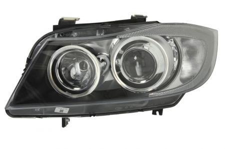 Faruri - Far Stanga potrivit BMW 3 (E90), 3 (E91) 2004-2012 (bi-xenon, D1S/H7/PY21W, automat, cu motor, culoare semnalizator: portocaliu)